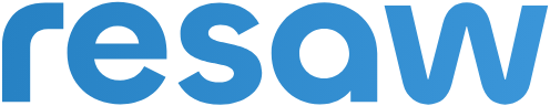 The resaw wordmark in blue