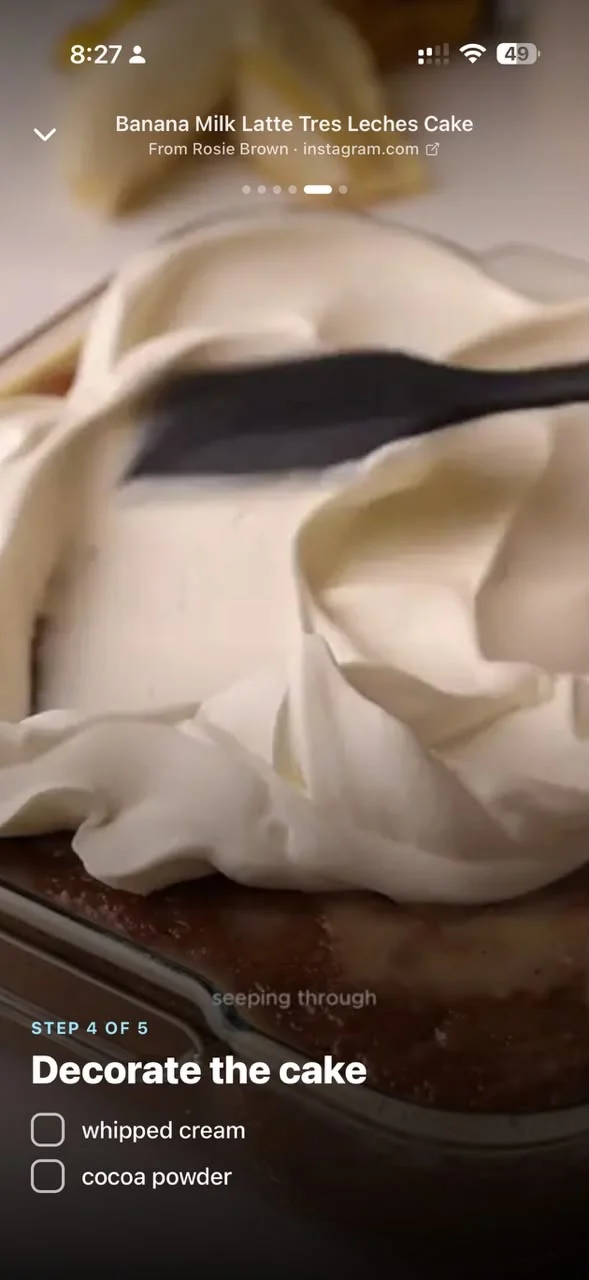 A later cooking step.
